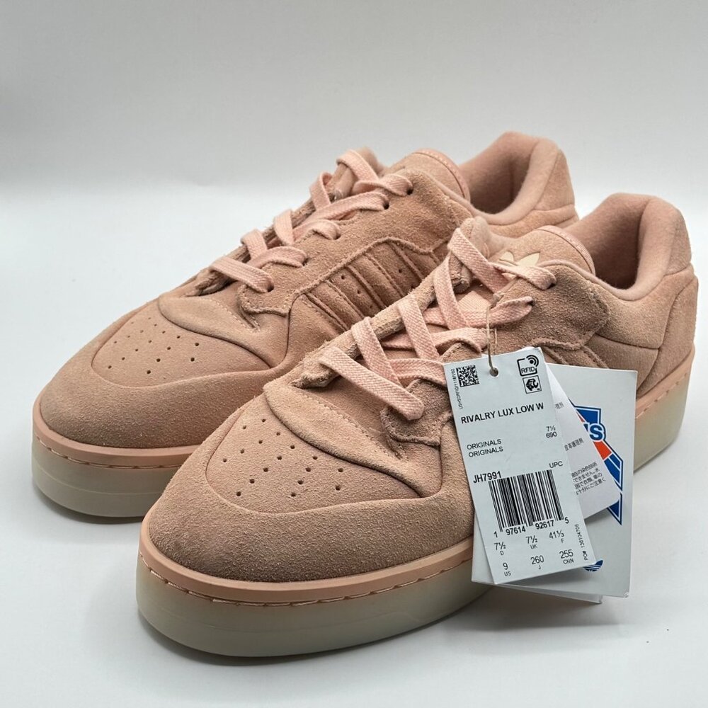 Women’s Adidas Rivalry Lux Low Pink Suede Sneakers JH7991 Size US 9 NEW